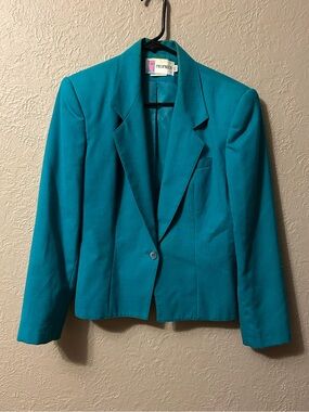 Prophecy Vintage Teal Single-Button Women's Blazer